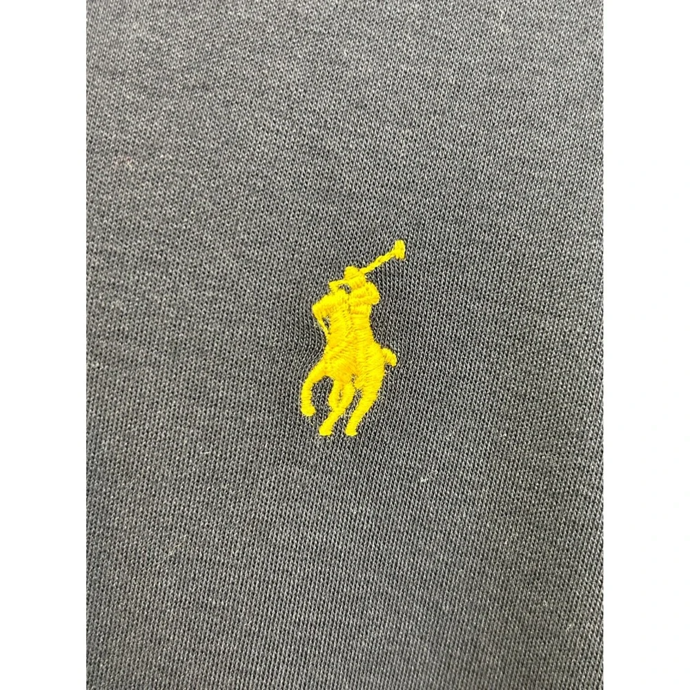Polo Ralph Lauren Long Sleeve Polo Mens M Navy Blue Yellow Pony‎ Logo Classic